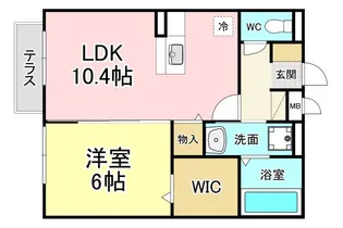 福岡県北九州市八幡西区下上津役1【アパート】の間取り