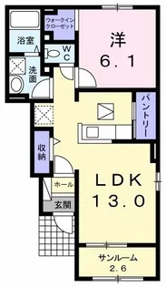 カーサプラシード C【1階】の間取り