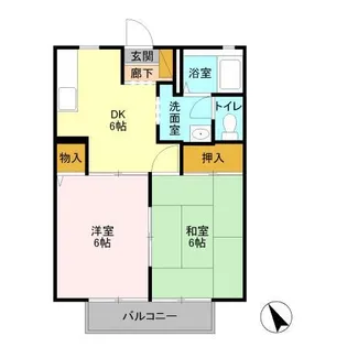 千葉県東金市東金【アパート】の間取り