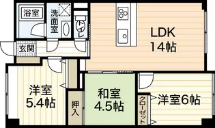 スカイアーク51五日市【4階】の間取り