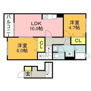 プリムローズ・ユー【2階】の間取り