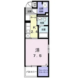 ルリアン追分町【4階】の間取り
