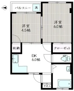 東京都目黒区目黒4【マンション】の間取り