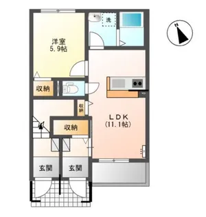 埼玉県川越市大字笠幡【アパート】の間取り