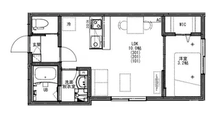 KEIAI RESIDENCE北小金【1階】の間取り
