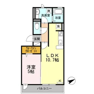 福岡県久留米市京町【アパート】の間取り