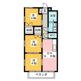 大楽ハイツI【2階】の間取り
