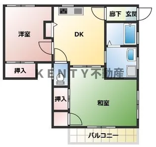 ハイツ林【2階】の間取り
