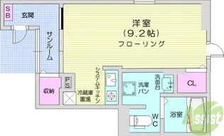 ヒルサイドハウス【1階】の間取り