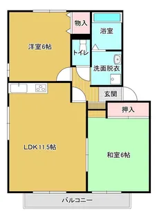 宮城県大崎市古川福沼1【アパート】の間取り