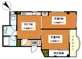 パールハイツ【2階】の間取り