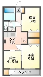 上水ハイツ【2階】の間取り