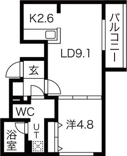 キューブ4・3【3階】の間取り