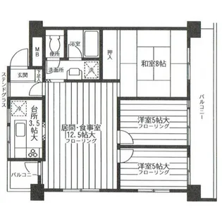 寿康ハイム【5階】の間取り