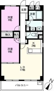 ベルフォーレ花田【3階】の間取り