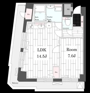イトーピア六本木【7階】の間取り