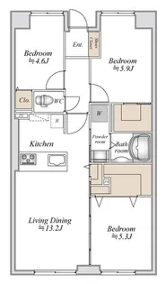 千葉県習志野市谷津7【マンション】の間取り