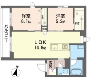 プルニエ フェリーチェ【2階】の間取り