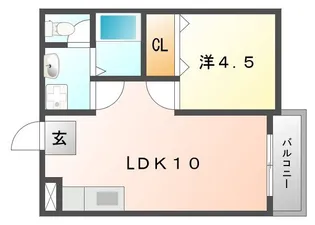シャルマン香里【4階】の間取り