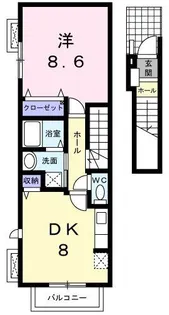 香川県高松市宮脇町1【アパート】の間取り