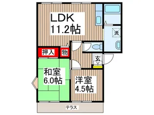 アーバンファイブB【1階】の間取り