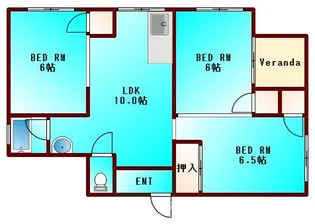 鷹志ハイツ【1階】の間取り