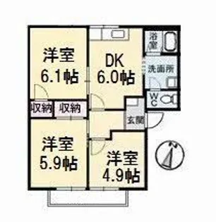 オーキッド倉敷II C棟【1階】の間取り