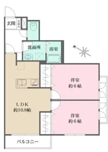 牛込神楽坂レジデンス【2階】の間取り