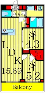 SPコート保塚町【1階】の間取り