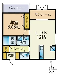 エウロス旗の台【3階】の間取り