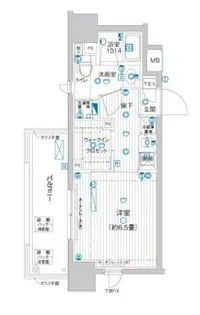ル・リオン豊洲ウォーターフロント【6階】の間取り