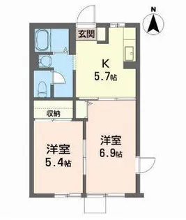 メゾン・リブジェ【1階】の間取り