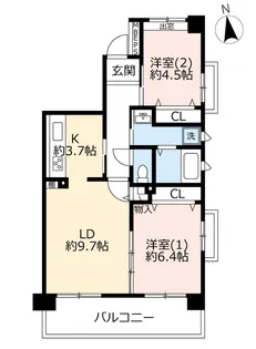 URグリーンタウン小金井【2階】の間取り