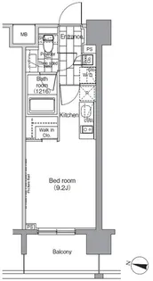 パークハビオ恵比寿【2階】の間取り