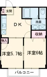 シャンガッセ【2階】の間取り