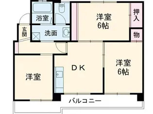 徳島県徳島市金沢2【マンション】の間取り