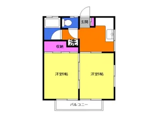 コーポ難波【2階】の間取り