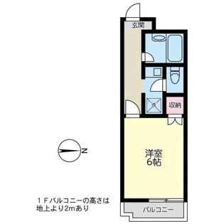 カーザ・モンターニャ【1階】の間取り