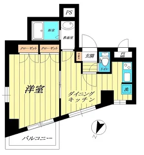 カテリーナ千駄木【9階】の間取り