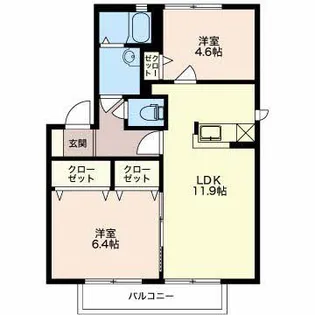 H翔 さつき館【2階】の間取り
