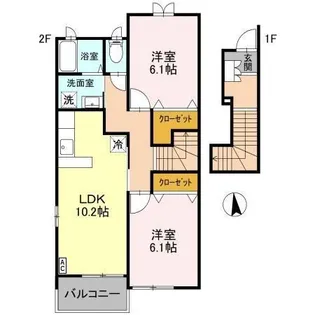 グラツィア A棟【2階】の間取り