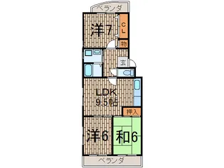 新美レジデンスII【2階】の間取り