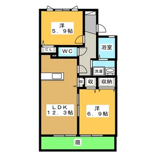 マ メゾン・ヤハタ A【1階】の間取り