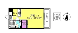 ラ・フルール【3階】の間取り