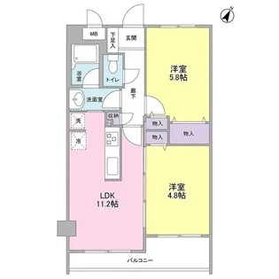 エストレーラ【2階】の間取り
