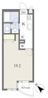 ルミエール三御堂【3階】の間取り