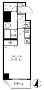クロスレジデンス清澄白河【6階】の間取り