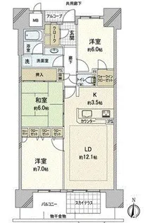 ロイヤルガーデン丸の内【14階】の間取り