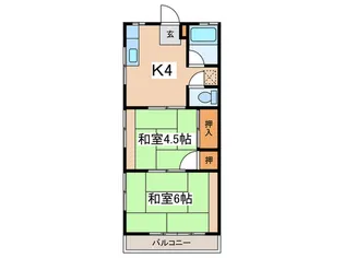 なかじま荘B棟【2階】の間取り