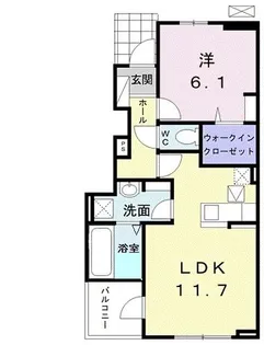 シャルマン大牟田中央【1階】の間取り
